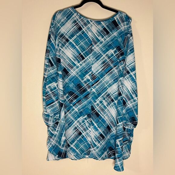 Catherine’s Chiffon Plaid Plus Size blouse size 5x - Picture 2 of 9